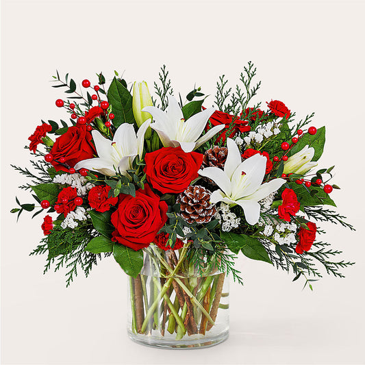 Best in Snow Bouquet –  The Flower Gallery, Linden NJ