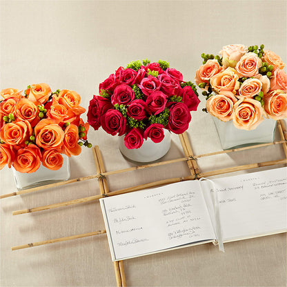 Dawn Rose Centerpiece –  The Flower Gallery, Linden NJ