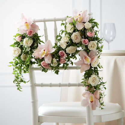 Orchid Rose Chair Décor –  The Flower Gallery, Linden NJ